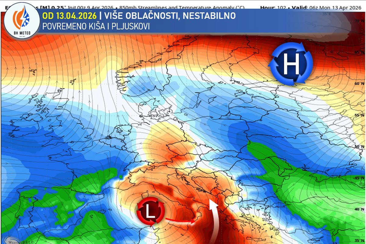 U BiH stiže prljava kiša